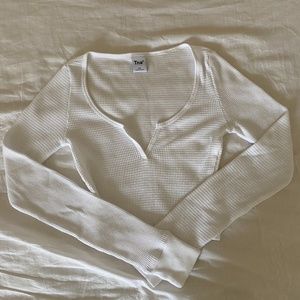 tna waffle scoopneck long sleeve